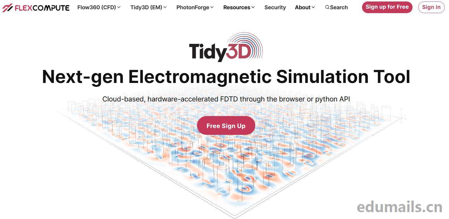 国外电磁学FDTD模拟工具tidy3d软件教育版个人免费申请注册教程-EDU教育网邮箱注册申请