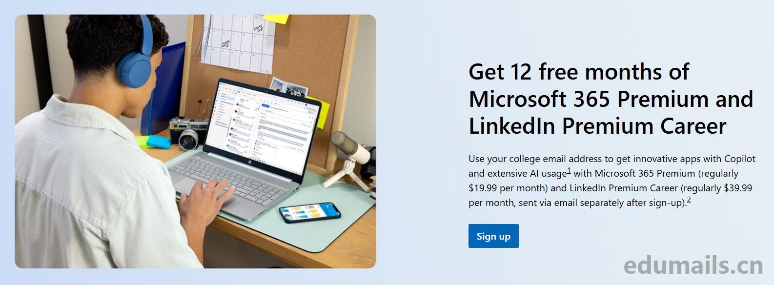 免费领取微软Microsoft 365学生会员和Linkedin领英会员图文教程-EDU教育网邮箱注册申请