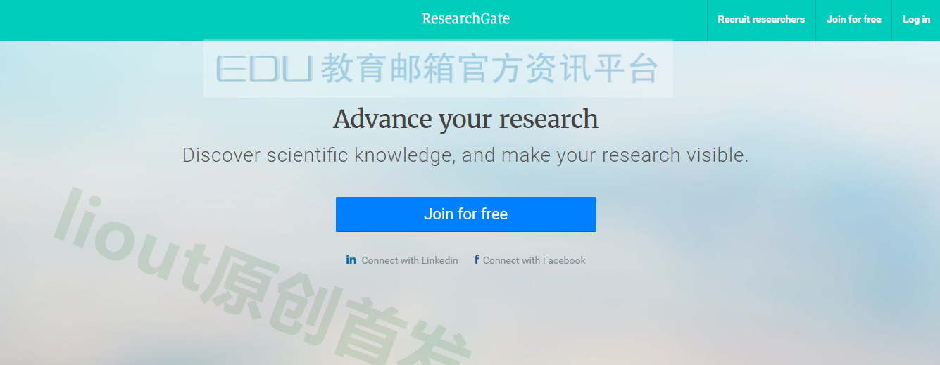 researchgate研究之门账号申请注册方法下载使用步骤详解-EDU教育网邮箱注册申请